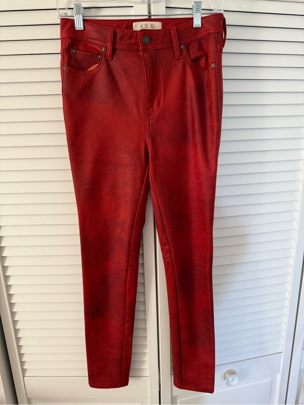We The Free Skinny Jeans in Deep Red